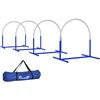 Aosom Šunų agility rinkinys su 4 lankais, mėlyna+baltas, 88 x 64 x 95 cm