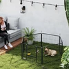 Aosom Šunų aptvaras, augintinių gardas, 6 panelės, plienas, sulankstomas, pilkas