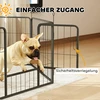 Aosom Šunų aptvaras, augintinių gardas, 6 panelės, plienas, sulankstomas, pilkas