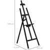 Aosom Tapybos molbertas iš pušies medienos, juodas, 134,5 cm, drobėms iki 108 cm