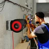 Aosom Žarna suvyniojimo ritė su automatinio susukimo mechanizmu, 16,5 m, sieninis tvirtinimas, juoda+raudona