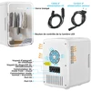 Costway 10L Mini šaldytuvas su LED veidrodžiu