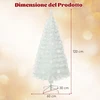Costway 120cm optinio pluošto Kalėdų eglutė su LED