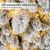 Costway 150 cm Žalia LED Kalėdinė Eglutė Su Pūku