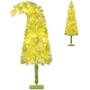Costway 150cm iš anksto apšviesta siaura eglutė 80 LED
