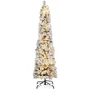 Costway 180 cm sniegu dengta LED kalėdinė eglutė