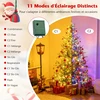 Costway 180cm LED eglutė su 530 šakų ir 250 LED šviesų