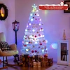 Costway 180cm optinio pluošto Kalėdų eglutė su LED