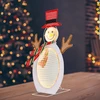 Costway 2D Kalėdų dekoracija su sniego seneliu, 75 LED šviesos, 2 begalybės veidrodžiai