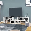 TV staliukas Costway 3 dalių transformuojamas TV stovas iki 65" televizoriui, baltas