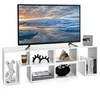 TV staliukas Costway 3 dalių transformuojamas TV stovas iki 65" televizoriui, baltas