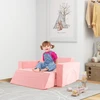 Costway 8 dalių vaikų modulinis žaidimų sofa rožinė