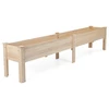 Costway Eglės medienos pakelta lysvė 240x43.5x51.5 cm