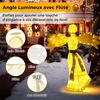Costway Kalėdinė dekoracija angelo formos su 100 LED šviesų 150 cm