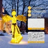 Costway Kalėdinė dekoracija angelo formos su 100 LED šviesų 150 cm