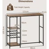 Koduva 121 cm ilgas baro stalas su lentynomis - Rustic Brown