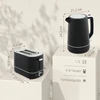 Virdulys Koduva 1,7 l virdulio ir skrudintuvo rinkinys, 6 skrudinimo lygiai, juodas/plienas
