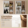 Koduva 176 cm aukščio knygų spinta, 4 atviros lentynos, 2 spintelės, pastatoma, MDF, balta