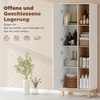 Koduva 176 cm aukščio knygų spinta, 4 atviros lentynos, 2 spintelės, pastatoma, MDF, balta