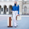 Koduva 2 dalių lagaminų rinkinys 20" rankiniam bagažui ir 14" kosmetikos dėžutė, balta
