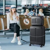 Kelioninis Promotion 2 dalių lagaminų rinkinys 20" rankiniam bagažui ir 14" kosmetikos dėžutė, juoda