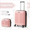 Kelioninis Promotion 2 dalių lagaminų rinkinys 20" rankiniam bagažui ir 14" kosmetikos dėžutė, rožinė