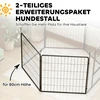 Koduva 2 dalių prailginimo rinkinys šuniukų aptvarui, šunų tvoros panelės, pilka, plienas
