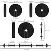 Koduva 2-in-1 hantelių rinkinys, reguliuojamas, 25 kg, juoda / žalia