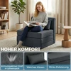 Koduva 2-in-1 sulankstoma poilsio kėdė-sofa, tamsiai pilka, 80 x 75 x 74 cm