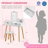 Koduva 2-in-1 vaikų kosmetinis stalas ir taburetė, balta