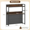 Koduva 2 lygių stalo lentyna Rustic Brown