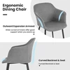 Koduva 2 pilkų valgomojo kėdžių rinkinys su ergonomiška atlošu