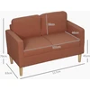 Koduva 2-vietė sofa su daiktadėže, oranžinė, 117 x 63 x 79 cm