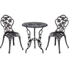 Lauko baldų komplektas Koduva 2 vietų bistro komplektas, bronzinis, aliuminis, 60 x 67 cm