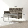 Koduva 2 vietų lauko sofa iš PE ratano, šviesiai pilka, 115 x 63 x 85 cm