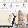 Koduva 2 vietų sodo sofa iš poliratano, ruda, 129 x 63 x 67 cm