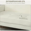 Koduva 2 vietų sofa, dvivietė sofa su gummedžio kojomis, kreminės baltos spalvos