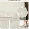 Koduva 2 vietų sofa, dvivietė sofa su gummedžio kojomis, kreminės baltos spalvos