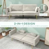 Koduva 2 vietų sofa-lova, reguliuojamas atlošas, smėlio spalvos, 181 x 73 x 78,5 cm