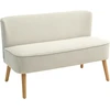 Koduva 2 vietų sofa, minkštas paminkštinimas, lengvai prižiūrimas užvalkalas, iki 150 kg, 117 x 56,5 x 77 cm, kreminė balta