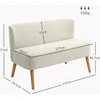 Koduva 2 vietų sofa, minkštas paminkštinimas, lengvai prižiūrimas užvalkalas, iki 150 kg, 117 x 56,5 x 77 cm, kreminė balta