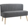 Koduva 2 vietų sofa, pilka, 117 cm, lininės išvaizdos audinys