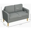 Koduva 2 vietų sofa su daiktų saugykla, šviesiai pilka, 117 x 63 x 79 cm
