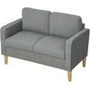 Koduva 2 vietų sofa su daiktų saugykla, šviesiai pilka, 117 x 63 x 79 cm