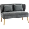 Koduva 2 vietų sofa su sparnų tipo atlošu, pilka, 117 x 65 x 78,5 cm