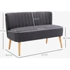 Koduva 2 vietų sofa, tamsiai pilka, 117 x 56,5 x 77 cm