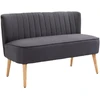 Koduva 2 vietų sofa, tamsiai pilka, 117 x 56,5 x 77 cm