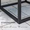 Koduva 2 vnt augalų stovų rinkinys, skandinaviško dizaino, metalinis rėmas, juodas, 58,5/65 cm