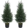 Koduva 2 vnt dirbtinių kiparisų rinkinys, žalia, 90 cm, vazonas
