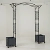 Koduva 2in1 rožių arka 208x40x250 cm pilka metalinė su dėžėmis